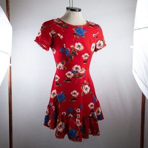 𝅺Angel Biba Floral Sundress Open Back Summer Mini